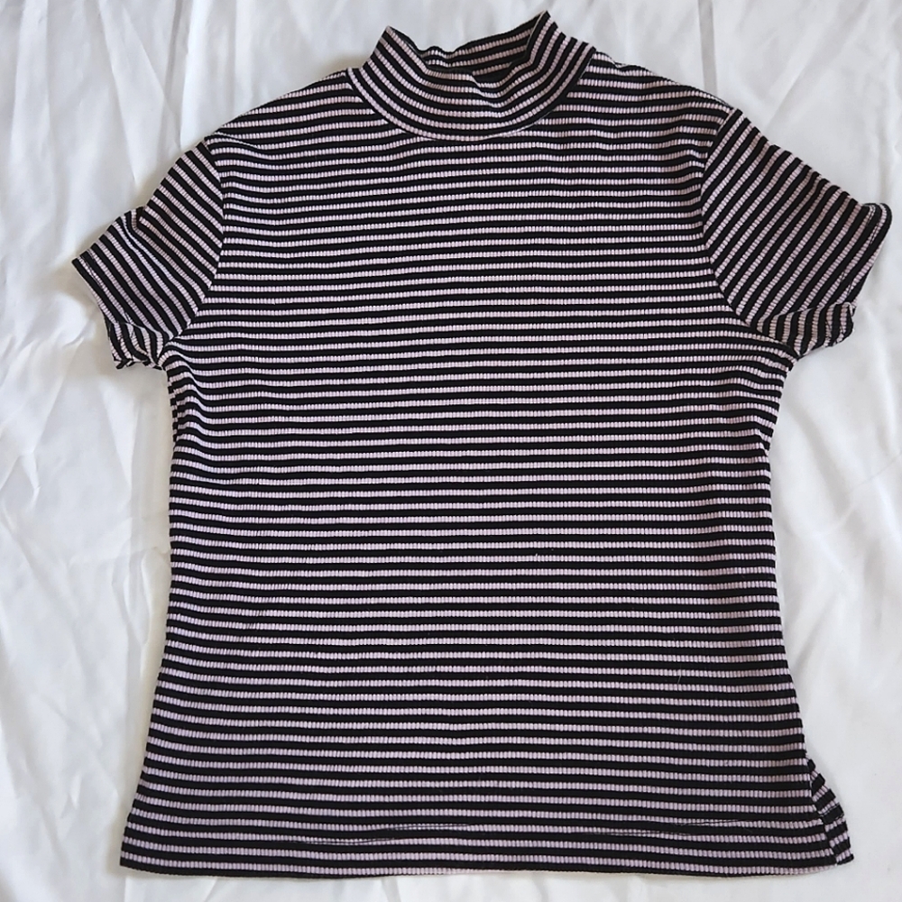 Purple and Black Striped Currants Tee